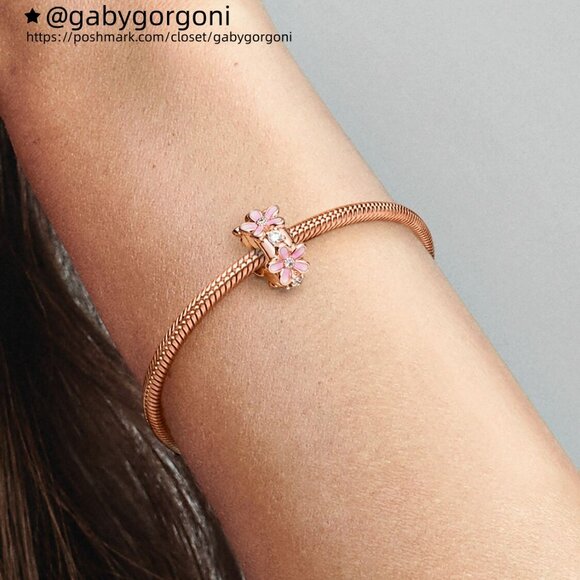 Pandora Pink Daisy Spacer Clip Charm - Picture 5 of 5